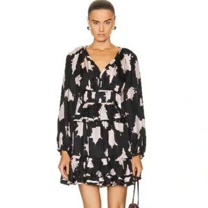 Ulla Johnson Silk Emery Long Sleeve Dress - Size 0
